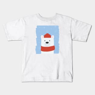 Winter Polar Bear Kids T-Shirt